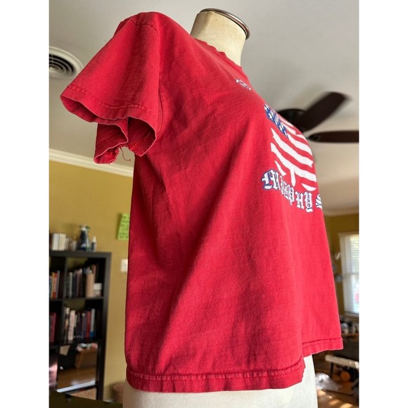 RARE Vtg Dropkick Murphys Try Burning This One USA Flag Irish Clover Band Tshirt - Picture 9 of 12